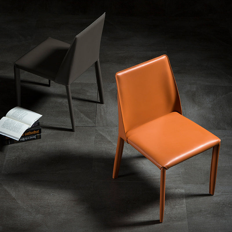 Sedie contemporanee sedie senza braccia per cucina con gambe metalliche