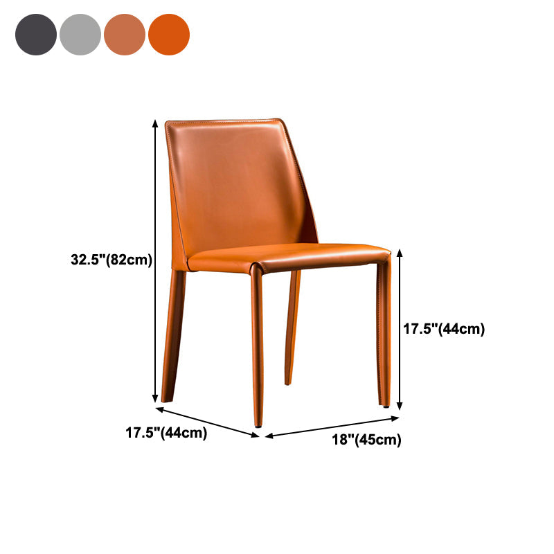 Sedie contemporanee sedie senza braccia per cucina con gambe metalliche