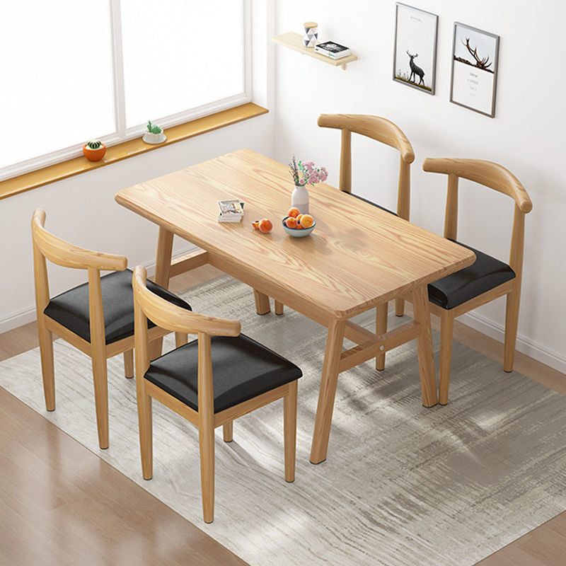 Modern Restaurant Open Back Side Chair Matte Finish Upholstered Dining Chair