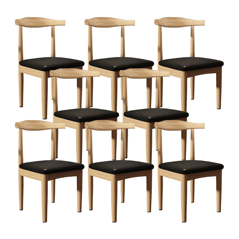 Modern Restaurant Open Back Side Chair Matte Finish Upholstered Dining Chair