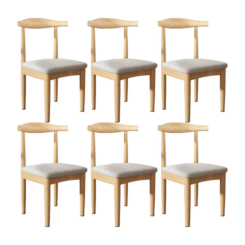 Modern Restaurant Open Back Side Chair Matte Finish Upholstered Dining Chair