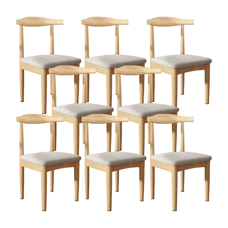 Modern Restaurant Open Back Side Chair Matte Finish Upholstered Dining Chair