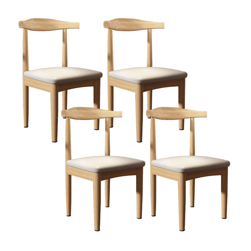 Modern Restaurant Open Back Side Chair Matte Finish Upholstered Dining Chair