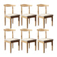 Modern Restaurant Open Back Side Chair Matte Finish Upholstered Dining Chair
