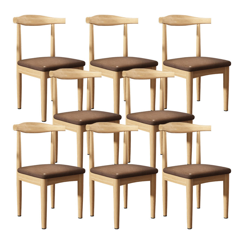 Modern Restaurant Open Back Side Chair Matte Finish Upholstered Dining Chair