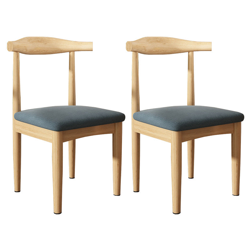 Modern Restaurant Open Back Side Chair Matte Finish Upholstered Dining Chair