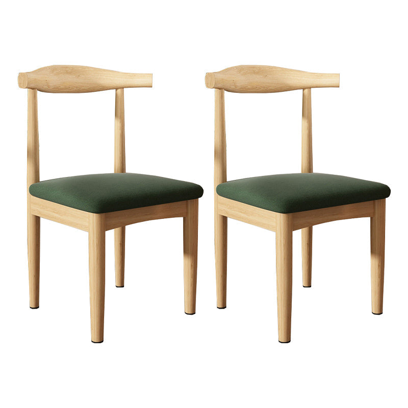 Modern Restaurant Open Back Side Chair Matte Finish Upholstered Dining Chair