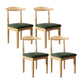 Modern Restaurant Open Back Side Chair Matte Finish Upholstered Dining Chair