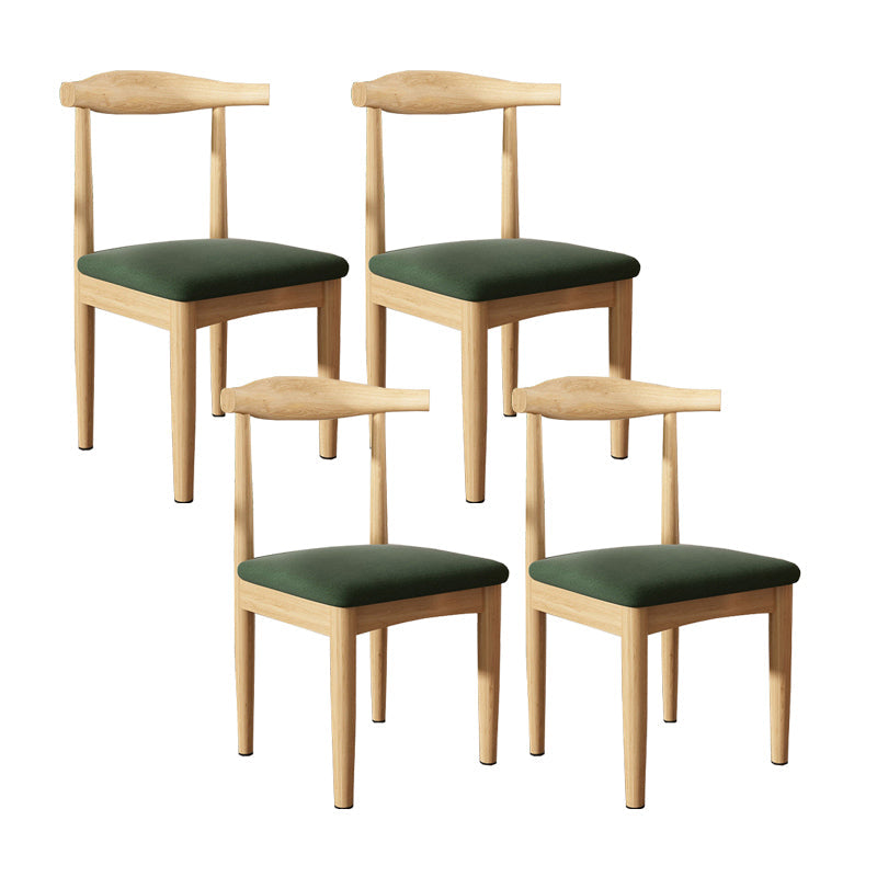 Modern Restaurant Open Back Side Chair Matte Finish Upholstered Dining Chair