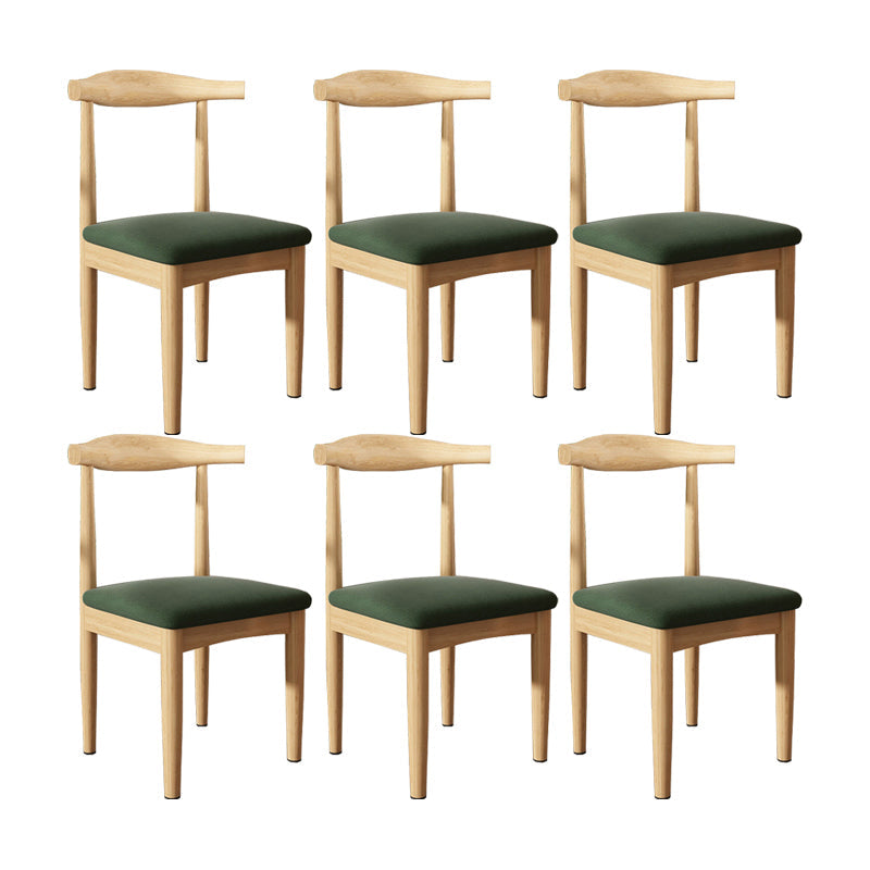 Modern Restaurant Open Back Side Chair Matte Finish Upholstered Dining Chair