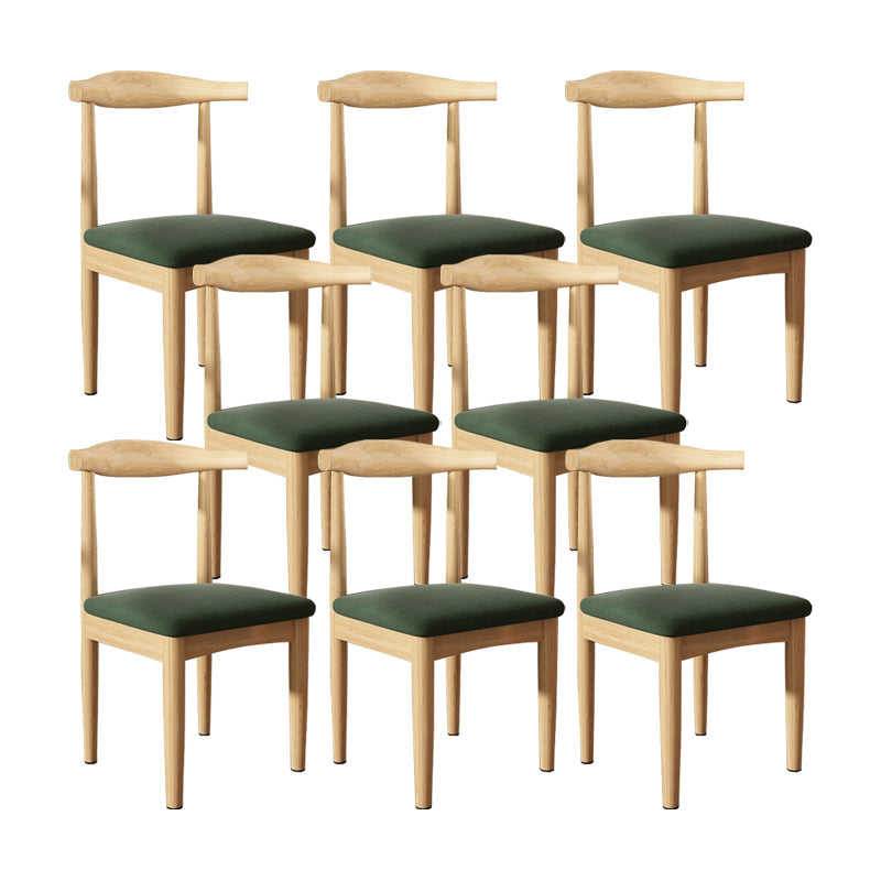 Modern Restaurant Open Back Side Chair Matte Finish Upholstered Dining Chair