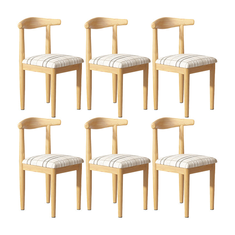 Modern Restaurant Open Back Side Chair Matte Finish Upholstered Dining Chair