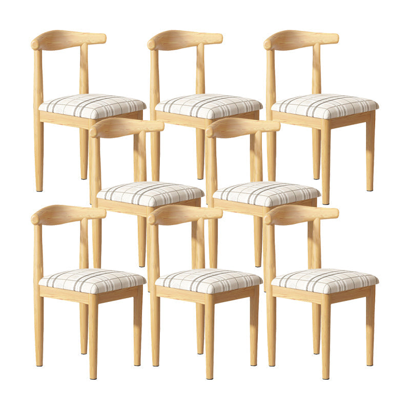 Modern Restaurant Open Back Side Chair Matte Finish Upholstered Dining Chair