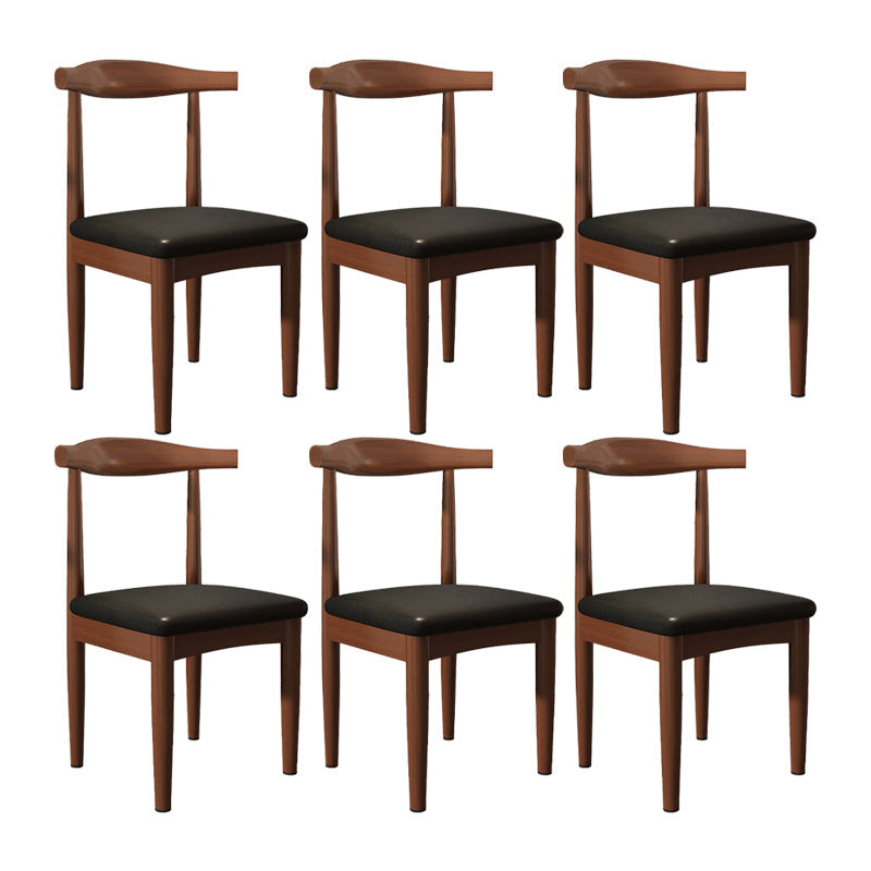 Modern Restaurant Open Back Side Chair Matte Finish Upholstered Dining Chair