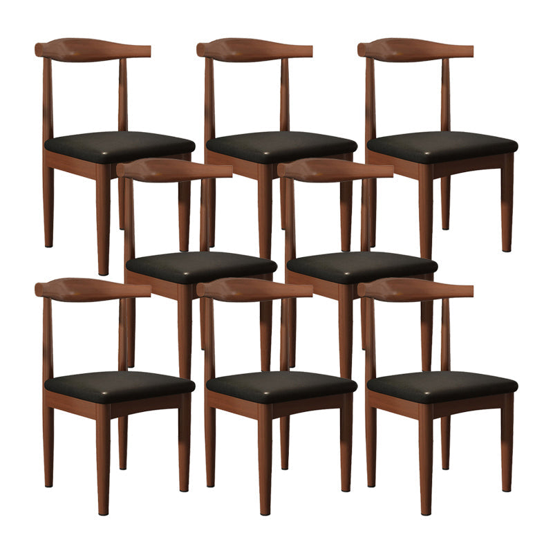 Modern Restaurant Open Back Side Chair Matte Finish Upholstered Dining Chair