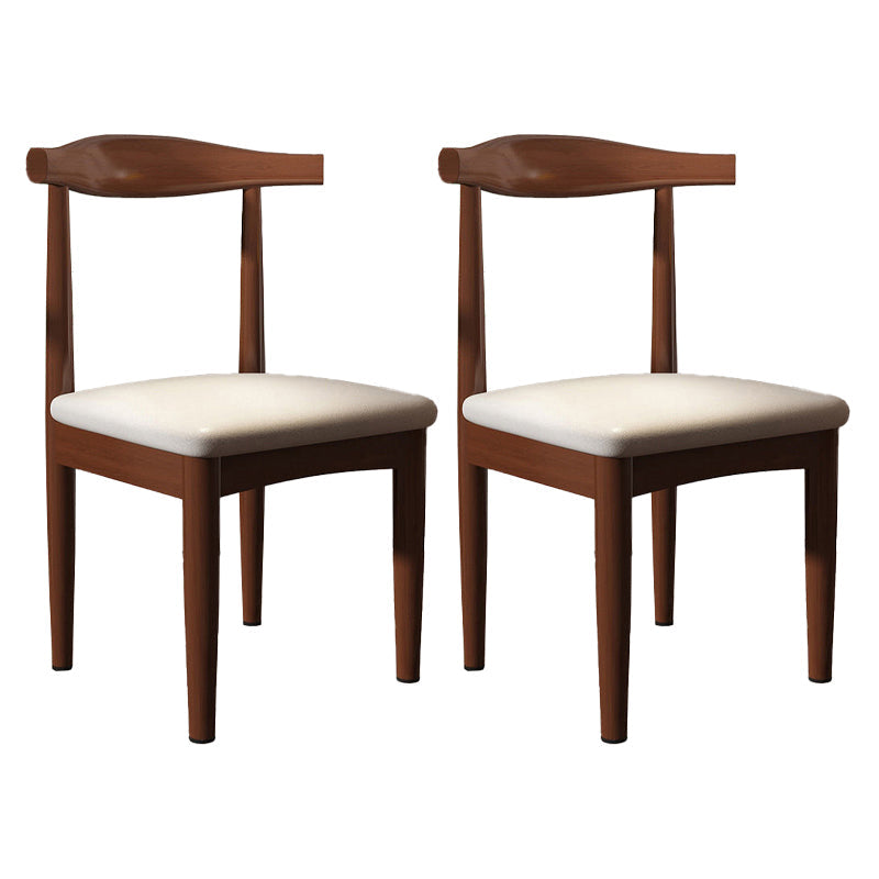 Modern Restaurant Open Back Side Chair Matte Finish Upholstered Dining Chair