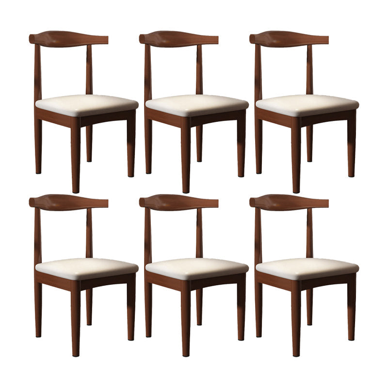 Modern Restaurant Open Back Side Chair Matte Finish Upholstered Dining Chair