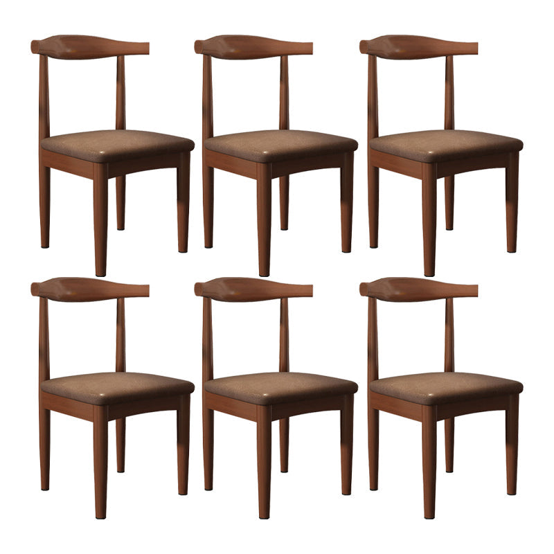Modern Restaurant Open Back Side Chair Matte Finish Upholstered Dining Chair
