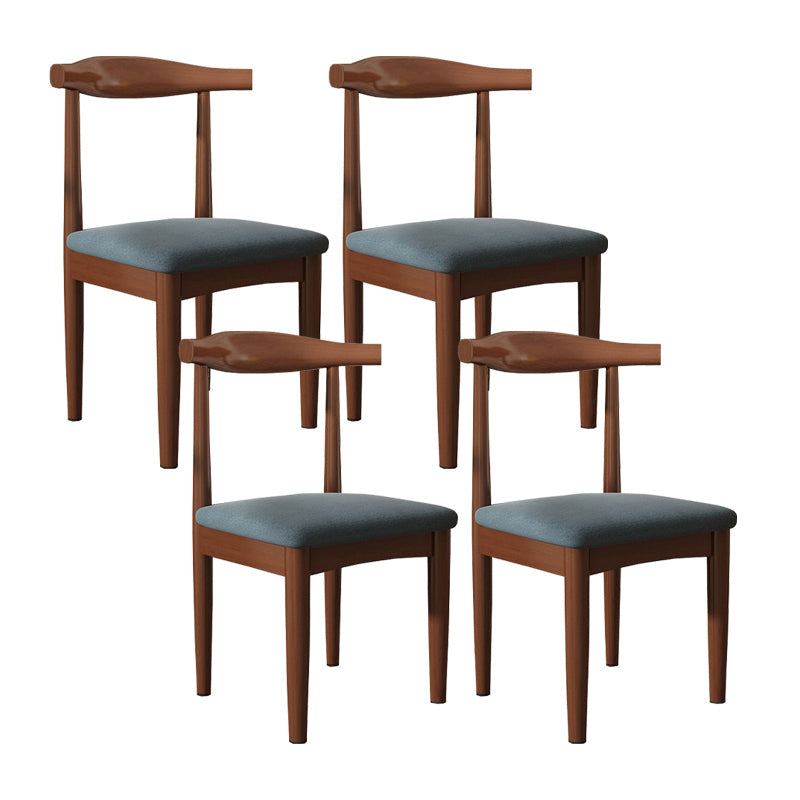 Modern Restaurant Open Back Side Chair Matte Finish Upholstered Dining Chair