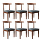 Modern Restaurant Open Back Side Chair Matte Finish Upholstered Dining Chair