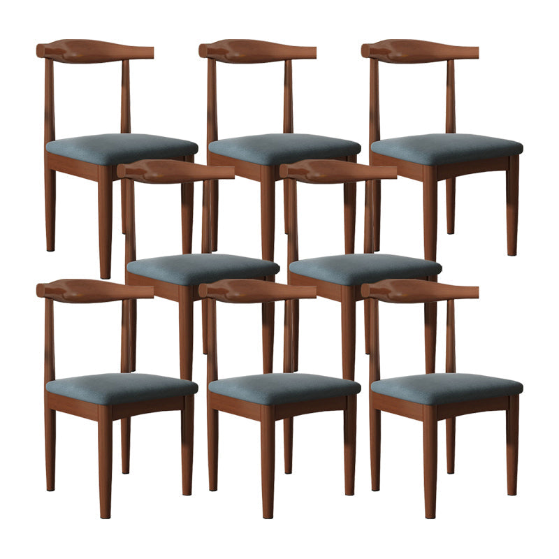 Modern Restaurant Open Back Side Chair Matte Finish Upholstered Dining Chair
