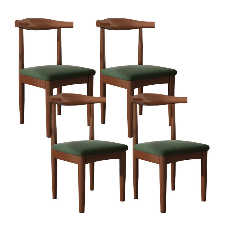 Modern Restaurant Open Back Side Chair Matte Finish Upholstered Dining Chair