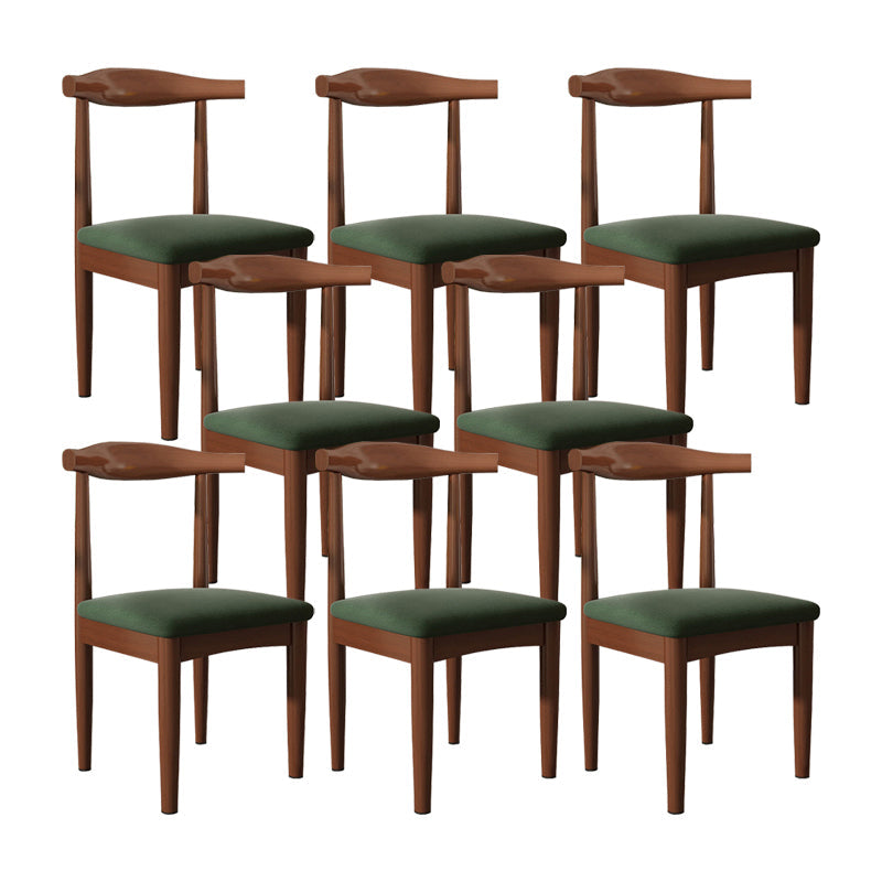 Modern Restaurant Open Back Side Chair Matte Finish Upholstered Dining Chair