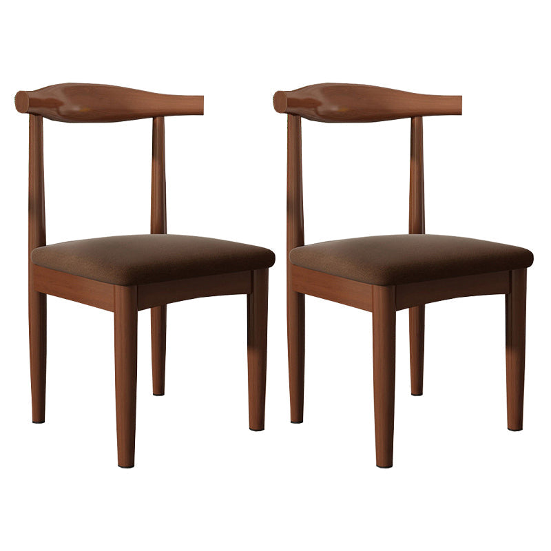 Modern Restaurant Open Back Side Chair Matte Finish Upholstered Dining Chair