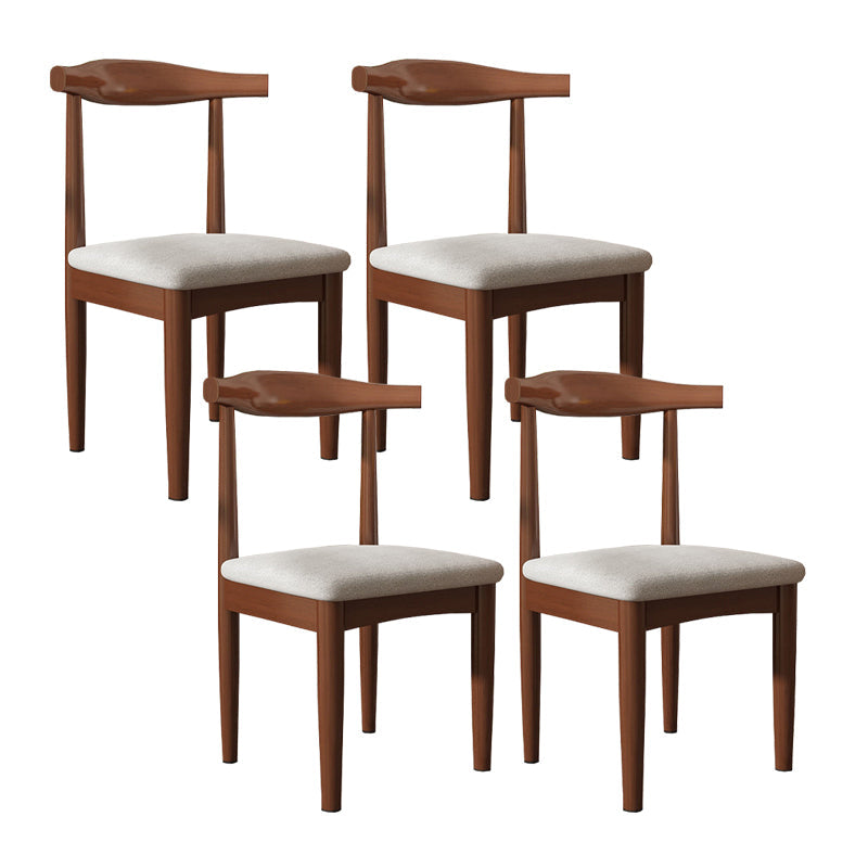 Modern Restaurant Open Back Side Chair Matte Finish Upholstered Dining Chair