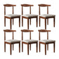 Modern Restaurant Open Back Side Chair Matte Finish Upholstered Dining Chair