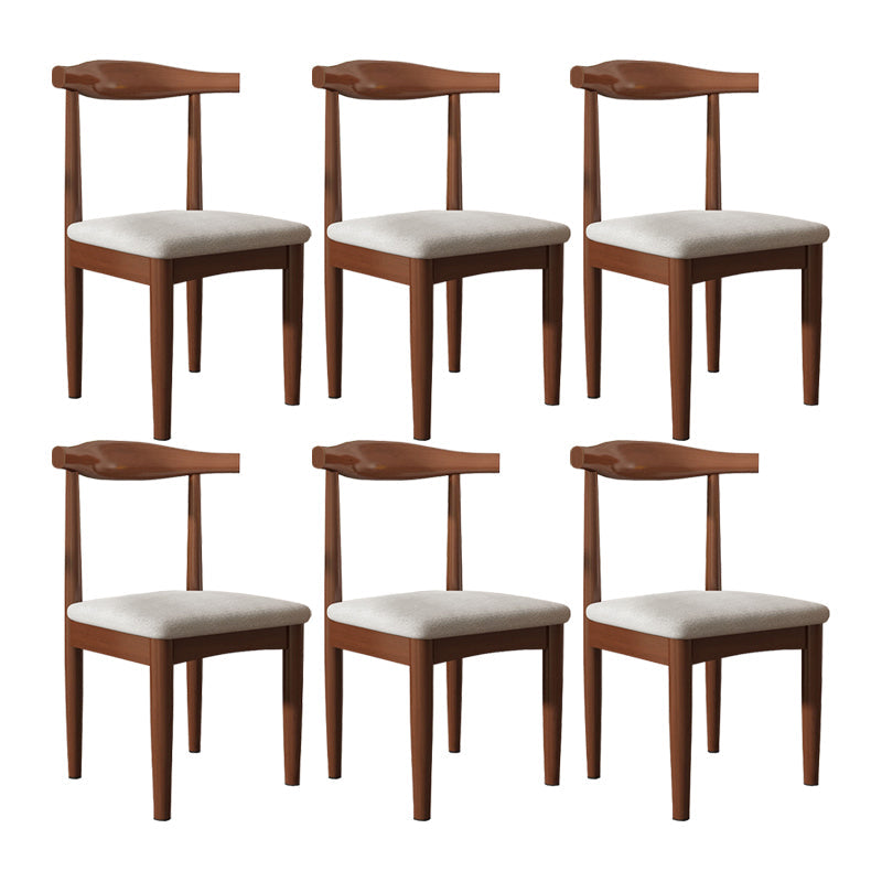 Modern Restaurant Open Back Side Chair Matte Finish Upholstered Dining Chair