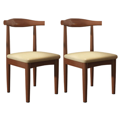 Modern Restaurant Open Back Side Chair Matte Finish Upholstered Dining Chair