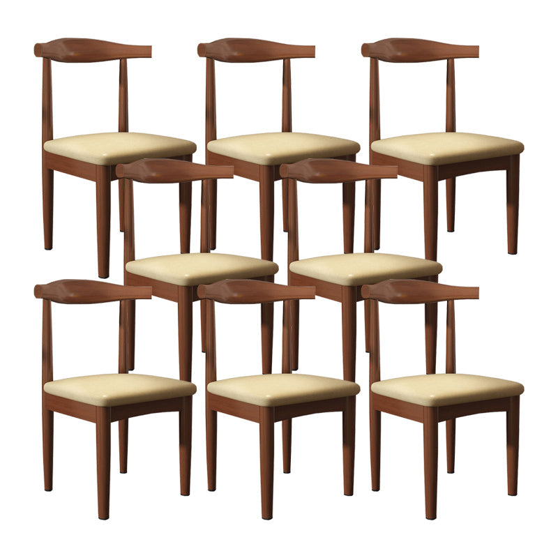 Modern Restaurant Open Back Side Chair Matte Finish Upholstered Dining Chair