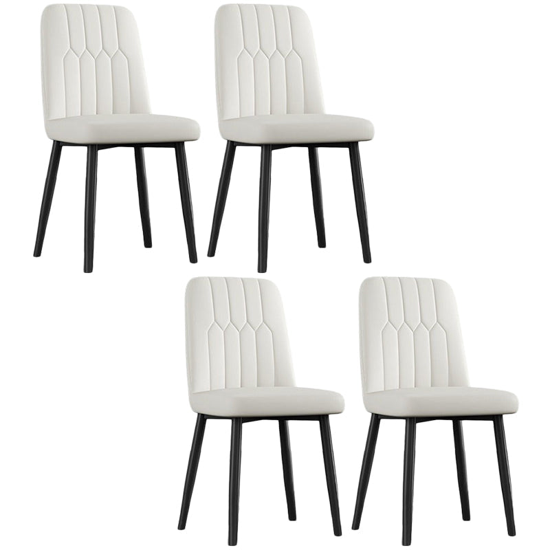 Sedia laterale in pelle moderna per finitura opaca sedia da pranzo solida