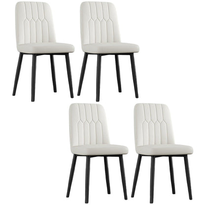 Sedia laterale in pelle moderna per finitura opaca sedia da pranzo solida