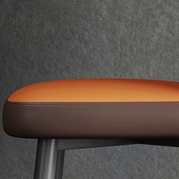 Sedia laterale in pelle moderna per finitura opaca sedia da pranzo solida