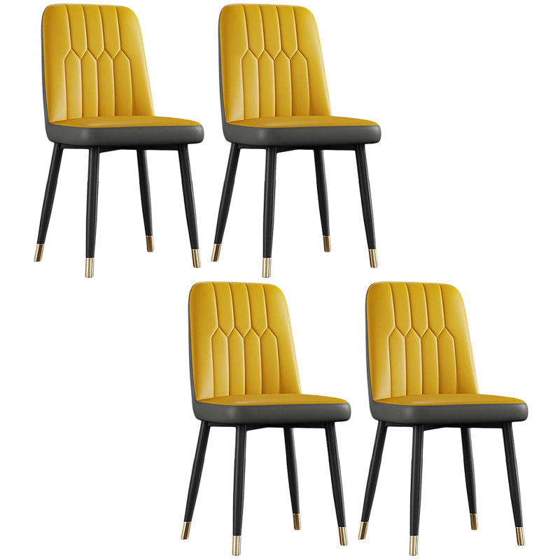 Sedia laterale in pelle moderna per finitura opaca sedia da pranzo solida