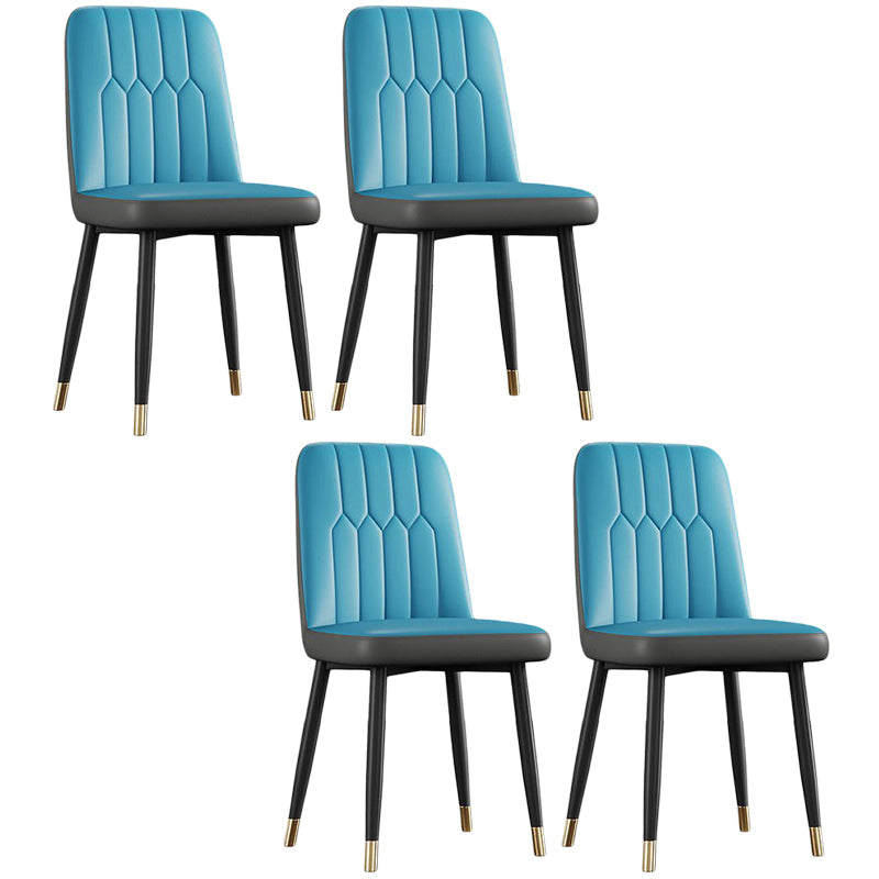 Sedia laterale in pelle moderna per finitura opaca sedia da pranzo solida