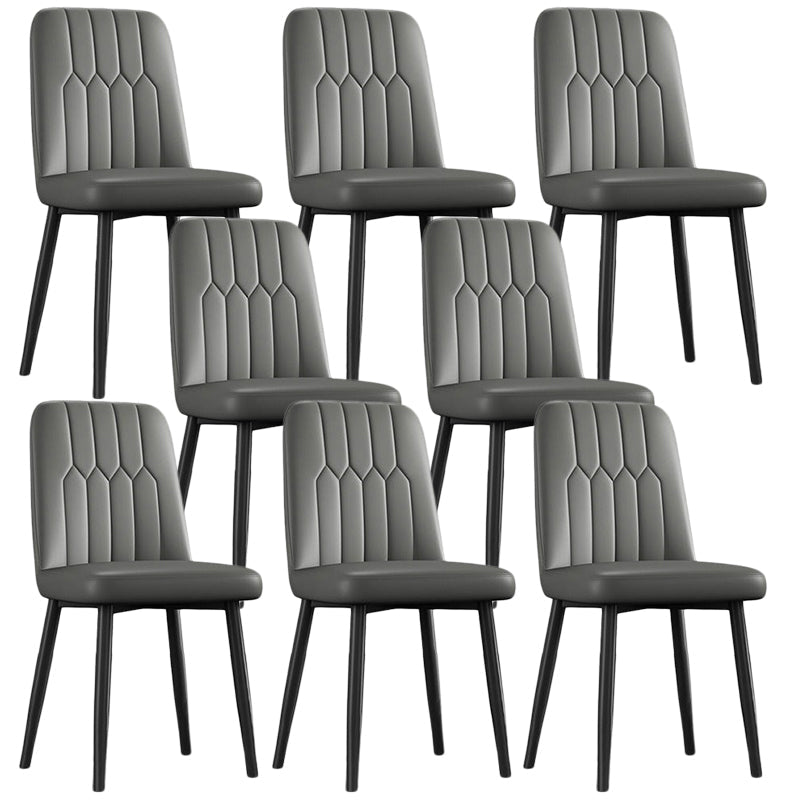 Sedia laterale in pelle moderna per finitura opaca sedia da pranzo solida