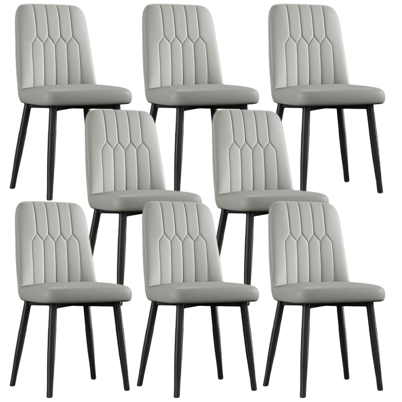 Sedia laterale in pelle moderna per finitura opaca sedia da pranzo solida