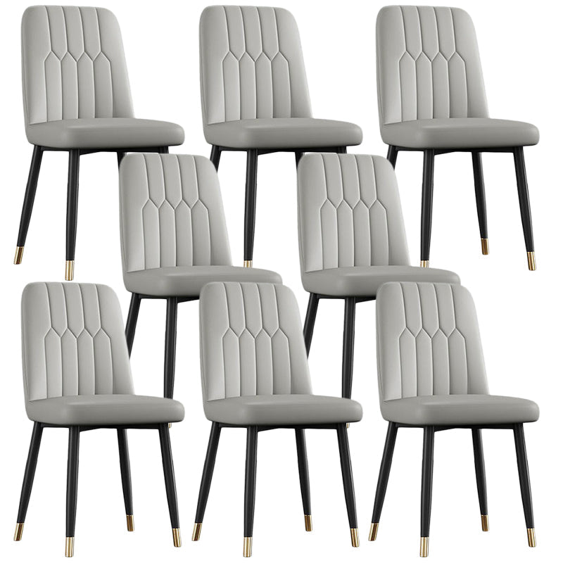 Sedia laterale in pelle moderna per finitura opaca sedia da pranzo solida