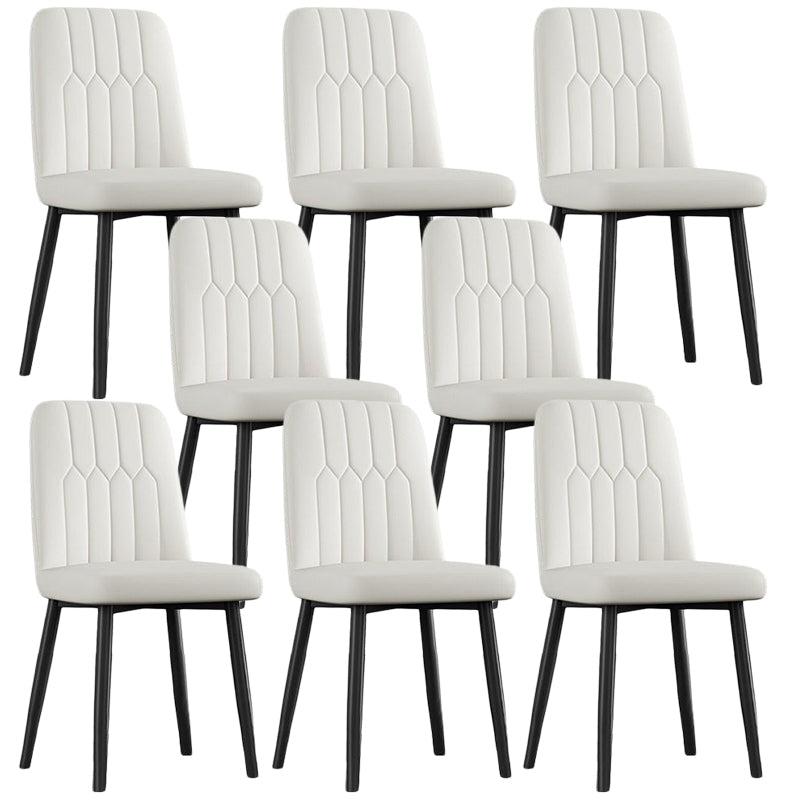 Sedia laterale in pelle moderna per finitura opaca sedia da pranzo solida