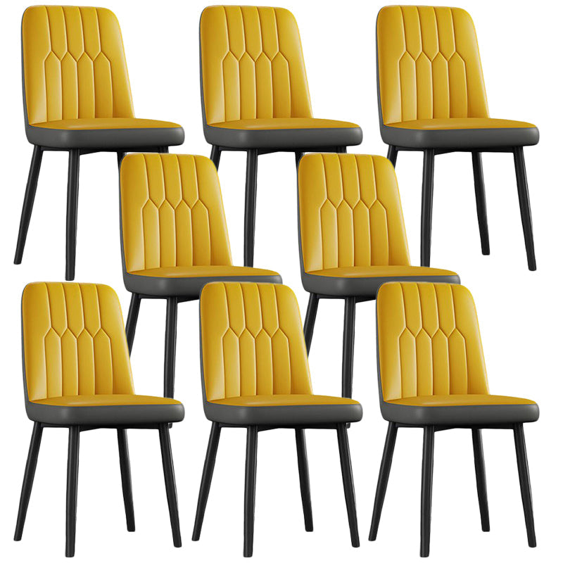 Sedia laterale in pelle moderna per finitura opaca sedia da pranzo solida