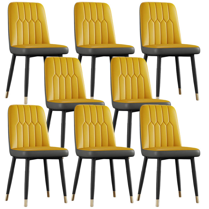 Sedia laterale in pelle moderna per finitura opaca sedia da pranzo solida