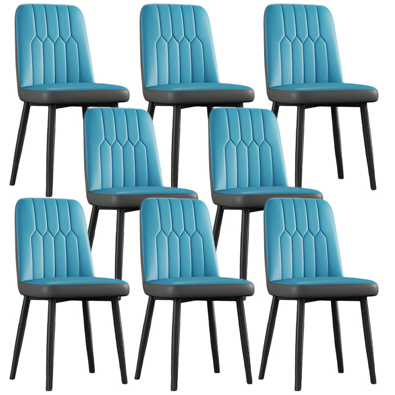 Sedia laterale in pelle moderna per finitura opaca sedia da pranzo solida