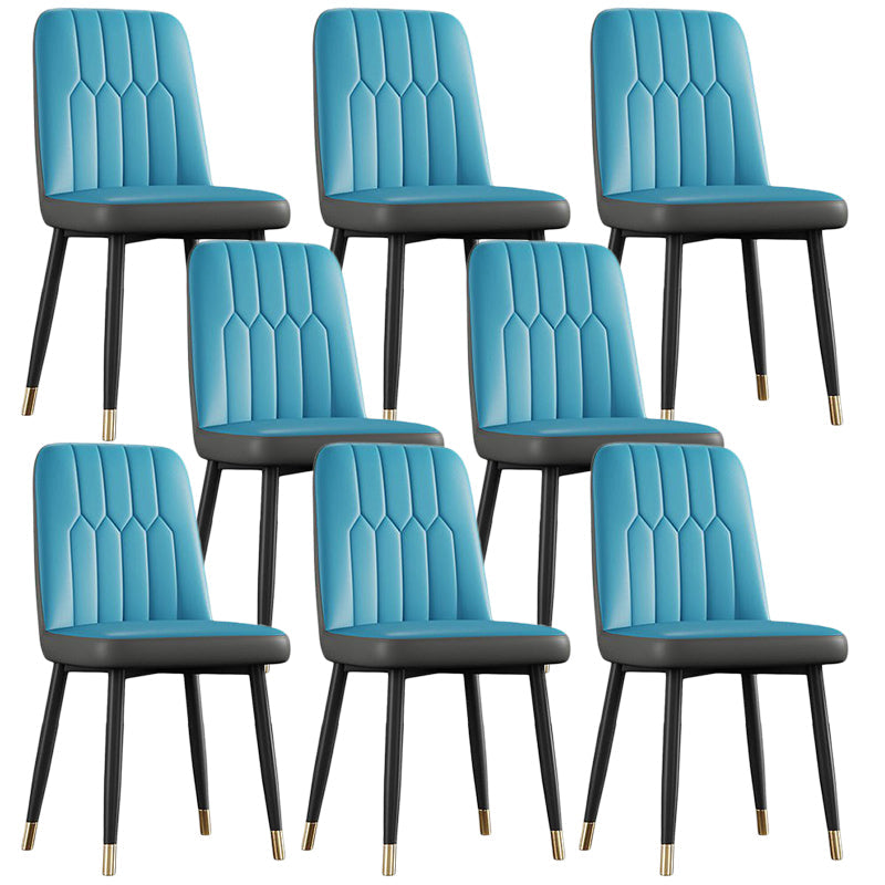 Sedia laterale in pelle moderna per finitura opaca sedia da pranzo solida