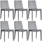 Designer Style Matte Finish Leather Side Chair Solid Back Home Dining Chair Grey 6 Piece Set Clearhalo 'Dining Chairs' 'Dining Tables & Seating' 'dining_chair' 'furn' 'furn_dining_chair' 'Furniture' 'Kitchen & Dining Furniture' 5247379