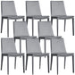 Designer Style Matte Finish Leather Side Chair Solid Back Home Dining Chair Grey 8 Piece Set Clearhalo 'Dining Chairs' 'Dining Tables & Seating' 'dining_chair' 'furn' 'furn_dining_chair' 'Furniture' 'Kitchen & Dining Furniture' 5247382