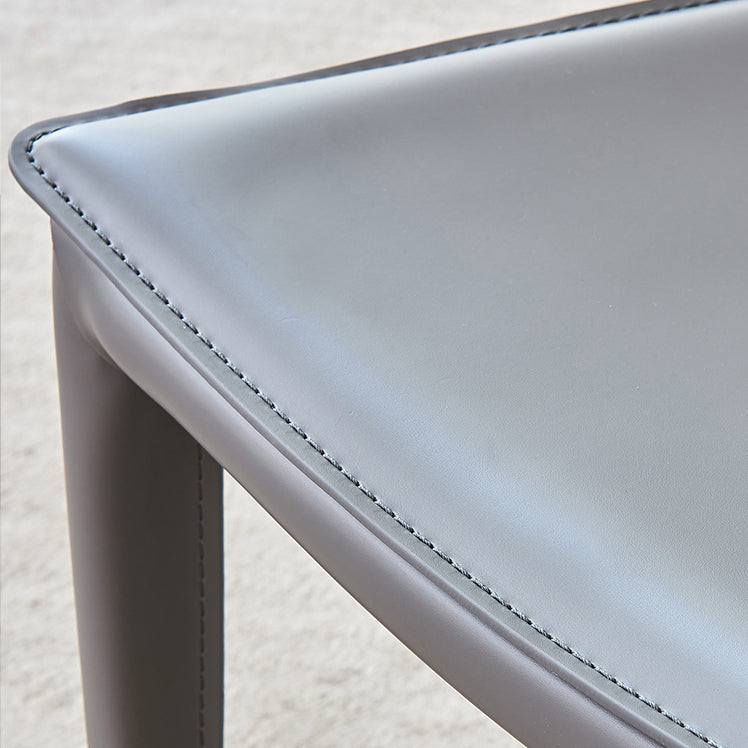 Designer Style Matte Finish Leather Side Chair Solid Back Home Dining Chair Clearhalo 'Dining Chairs' 'Dining Tables & Seating' 'dining_chair' 'furn' 'furn_dining_chair' 'Furniture' 'Kitchen & Dining Furniture' 5247385