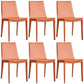 Designer Style Matte Finish Leather Side Chair Solid Back Home Dining Chair Orange 6 Piece Set Clearhalo 'Dining Chairs' 'Dining Tables & Seating' 'dining_chair' 'furn' 'furn_dining_chair' 'Furniture' 'Kitchen & Dining Furniture' 5247388